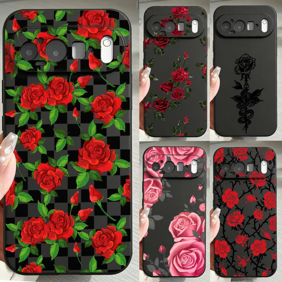Google Pixel 9 - Rose Print Gothic Case for Google