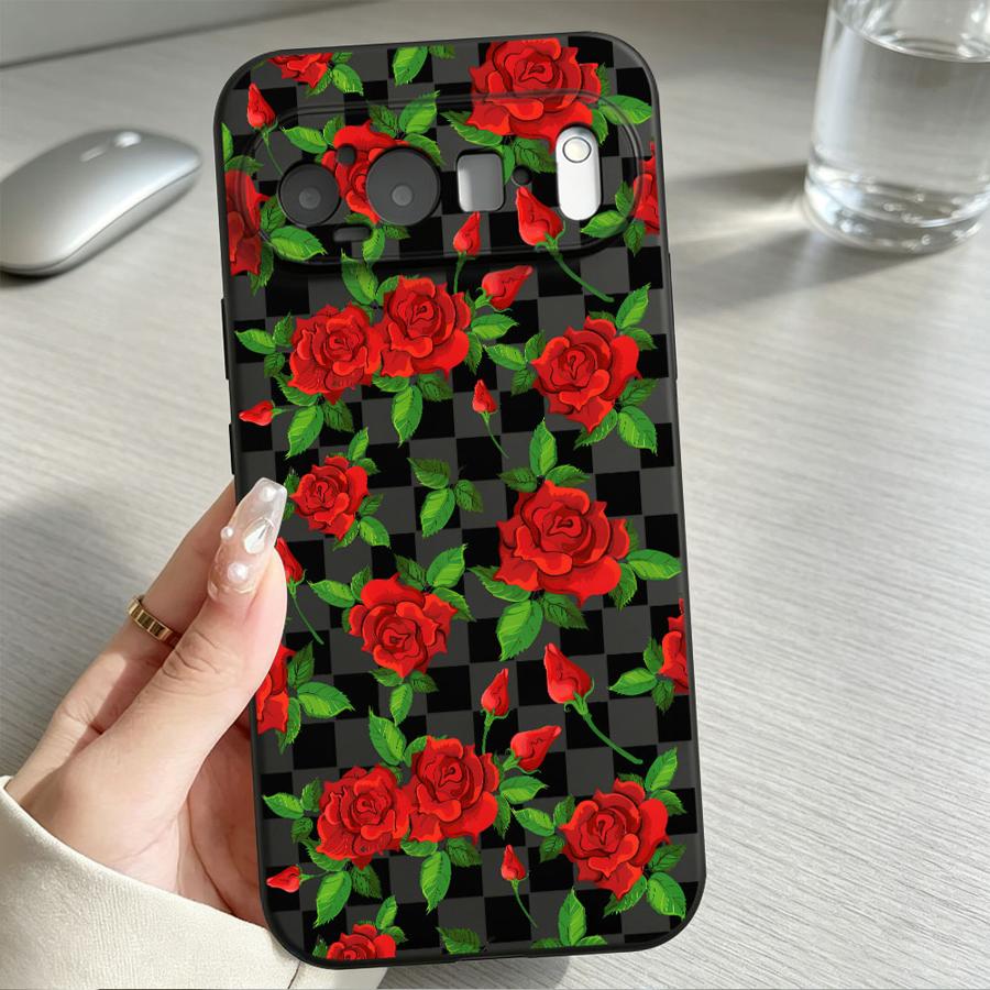 Rose Print Gothic Case for Goo - Google Pixel 9 ulasan dan harga